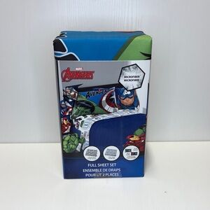 Marvel Avengers Blue and Green Microfiber Full Sheet Set